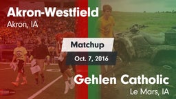 Matchup: Akron-Westfield vs. Gehlen Catholic  2016