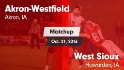 Matchup: Akron-Westfield vs. West Sioux  2016