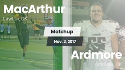 Matchup: MacArthur High vs. Ardmore  2017