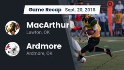 Recap: MacArthur  vs. Ardmore  2018