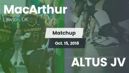 Matchup: MacArthur High vs. ALTUS JV 2018
