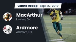 Recap: MacArthur  vs. Ardmore  2019