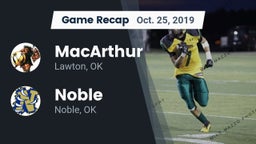 Recap: MacArthur  vs. Noble  2019