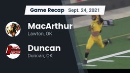 Recap: MacArthur  vs. Duncan  2021