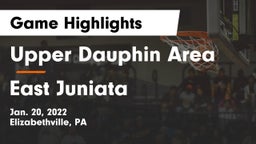 Upper Dauphin Area  vs East Juniata  Game Highlights - Jan. 20, 2022