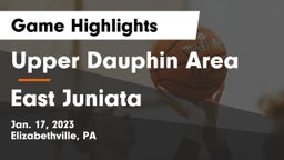 Upper Dauphin Area  vs East Juniata  Game Highlights - Jan. 17, 2023