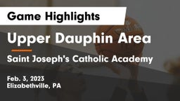 Upper Dauphin Area  vs Saint Joseph's Catholic Academy Game Highlights - Feb. 3, 2023