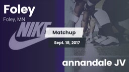 Matchup: Foley  vs. annandale JV 2017