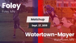 Matchup: Foley  vs. Watertown-Mayer  2019