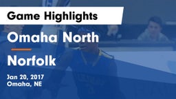 Omaha North  vs Norfolk  Game Highlights - Jan 20, 2017