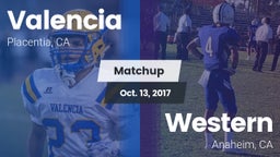 Matchup: Valencia  vs. Western  2017