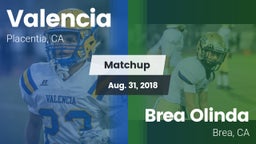 Matchup: Valencia  vs. Brea Olinda  2018