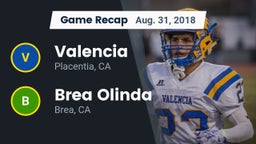 Recap: Valencia  vs. Brea Olinda  2018