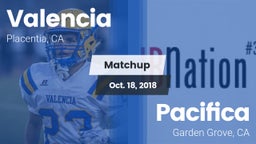 Matchup: Valencia  vs. Pacifica  2018