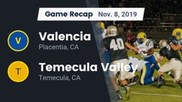 Recap: Valencia  vs. Temecula Valley  2019