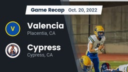 Recap: Valencia  vs. Cypress  2022