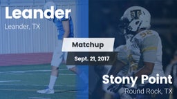 Matchup: Leander vs. Stony Point  2017