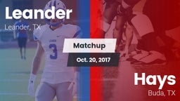 Matchup: Leander vs. Hays  2017