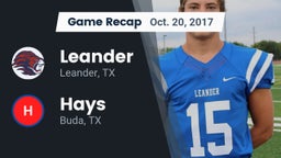 Recap: Leander  vs. Hays  2017