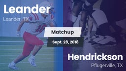 Matchup: Leander vs. Hendrickson  2018