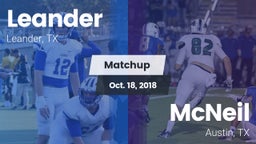 Matchup: Leander vs. McNeil  2018