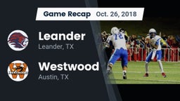 Recap: Leander  vs. Westwood  2018