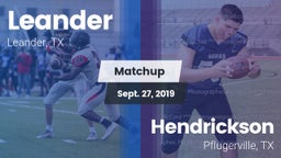 Matchup: Leander vs. Hendrickson  2019