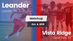 Matchup: Leander vs. Vista Ridge  2019