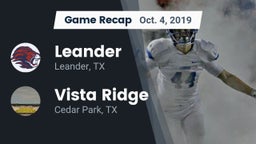 Recap: Leander  vs. Vista Ridge  2019