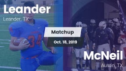 Matchup: Leander vs. McNeil  2019