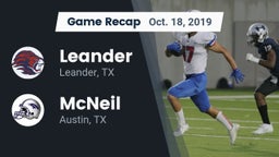 Recap: Leander  vs. McNeil  2019