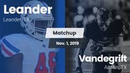 Matchup: Leander vs. Vandegrift  2019