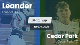 Matchup: Leander vs. Cedar Park  2020