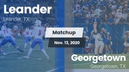 Matchup: Leander vs. Georgetown  2020