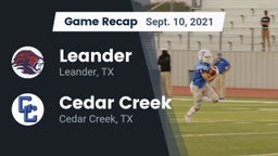 Recap: Leander  vs. Cedar Creek  2021