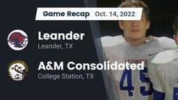 Recap: Leander  vs. A&M Consolidated  2022