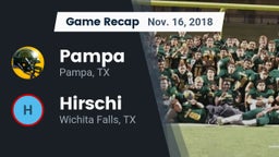 Recap: Pampa  vs. Hirschi  2018