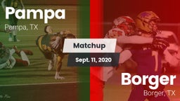 Matchup: Pampa  vs. Borger  2020
