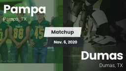 Matchup: Pampa  vs. Dumas  2020