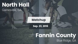 Matchup: North Hall High vs. Fannin County  2016