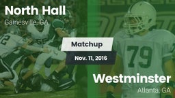 Matchup: North Hall High vs. Westminster  2016