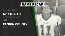 Recap: North Hall  vs. Fannin County  2016