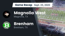 Recap: Magnolia West  vs. Brenham  2020