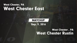 Matchup: East  vs. West Chester Rustin  2016