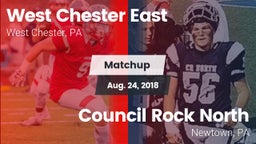 Matchup: East  vs. Council Rock North  2018