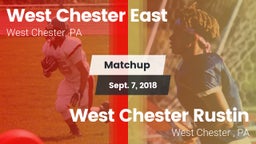Matchup: East  vs. West Chester Rustin  2018