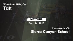 Matchup: Taft  vs. Sierra Canyon School 2016