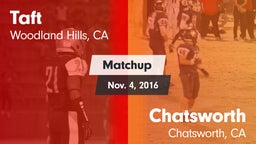 Matchup: Taft  vs. Chatsworth  2016