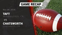 Recap: Taft  vs. Chatsworth  2016