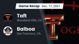 Recap: Taft  vs. Balboa  2021